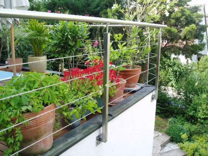Terrassengeländer mit Rundstäben